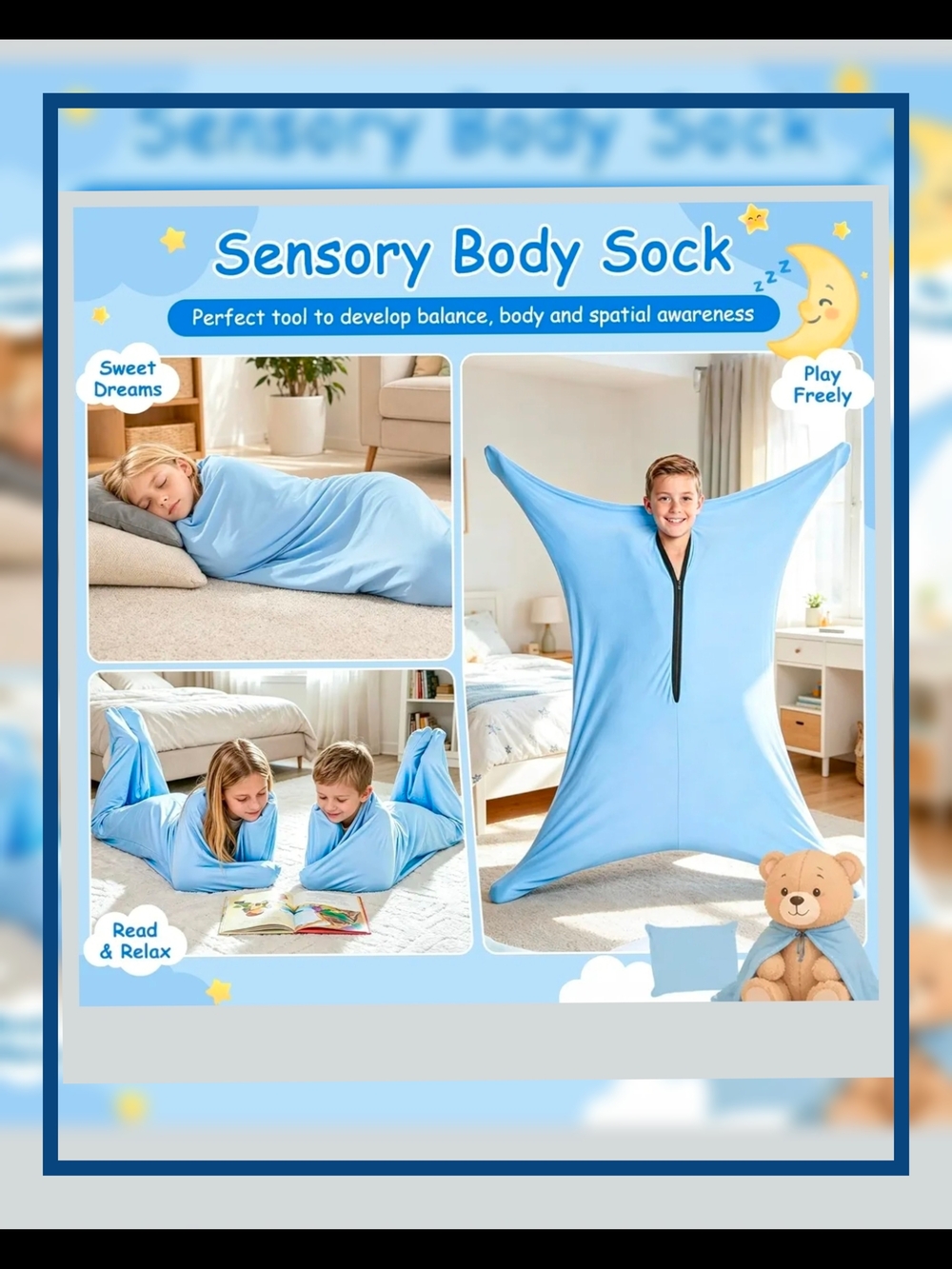 🌟NEW 🌟Light Blue Sensory Body Sock